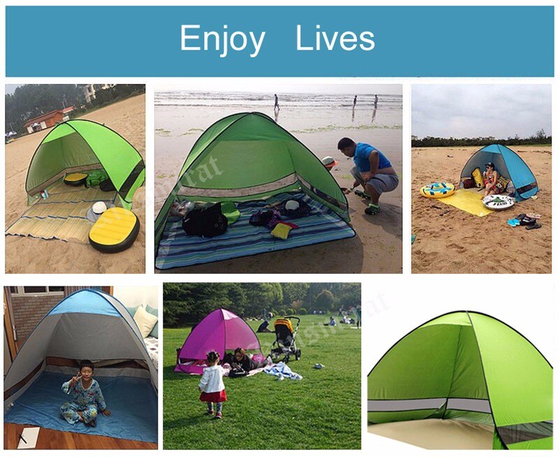 Cheap Goat Tents Beach tents outdoor camping shelter UV protective automatic opening tent shade ultralight pop up tent for outdoor party fishing Tents 